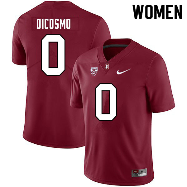 Women #0 Aeneas DiCosmo Stanford Cardinal College Football Jerseys Sale-Cardinal - Click Image to Close